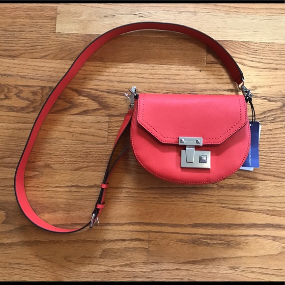 Rebecca Minkoff Paris Saddle Bag /Dragon Fruit - Picture 2 of 8