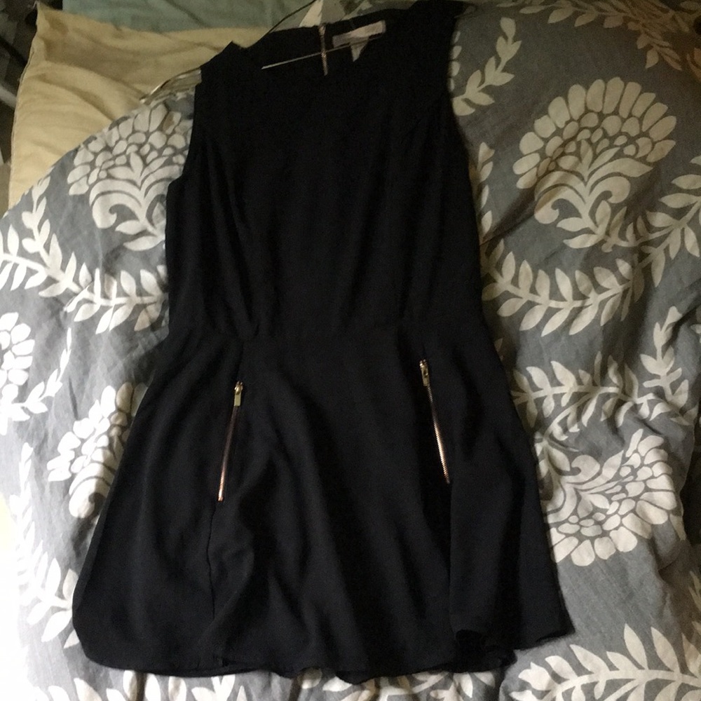 LBD with rose gold zippers