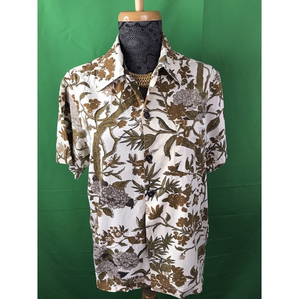 Vintage Unisex Hawaiian Print Shirt 1970s