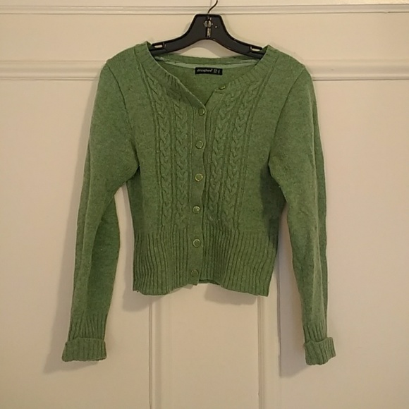 Preppy Green Cardigan - Picture 1 of 1