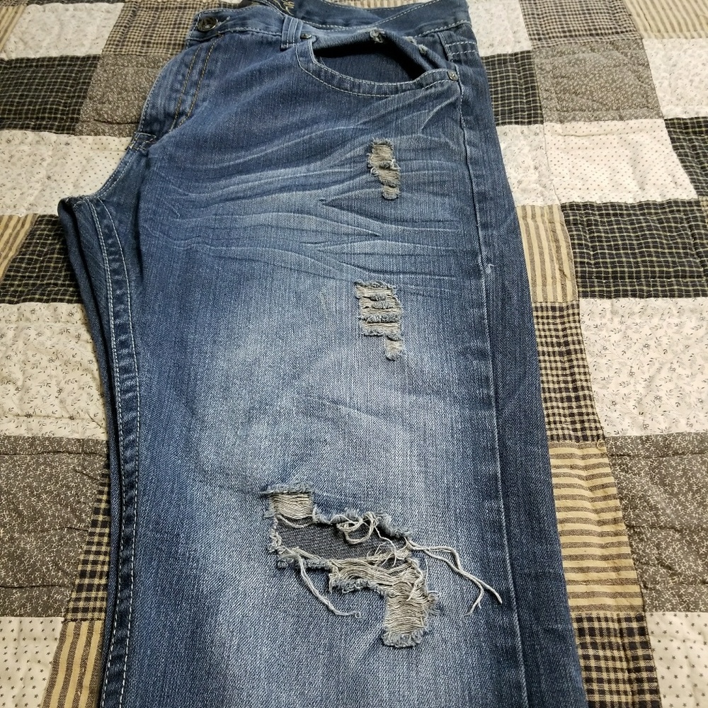 Mens distressed jeans