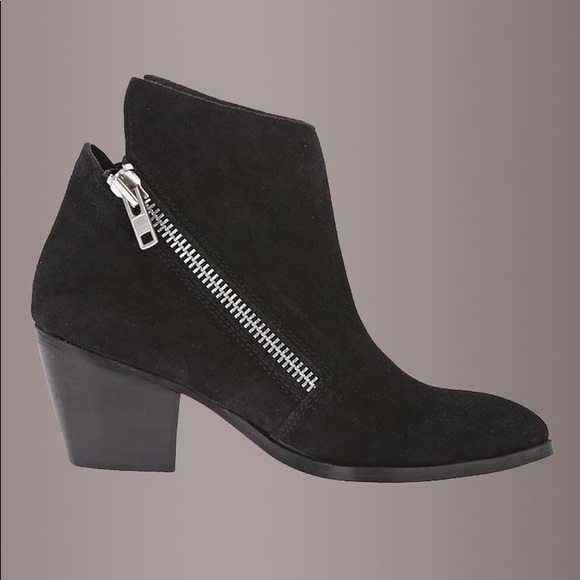 Asymmetrical Distressed Double Zip Ankle Bootie - Picture 2 of 4