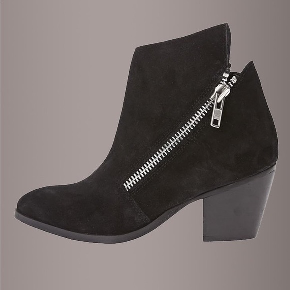 Asymmetrical Distressed Double Zip Ankle Bootie - Picture 3 of 4