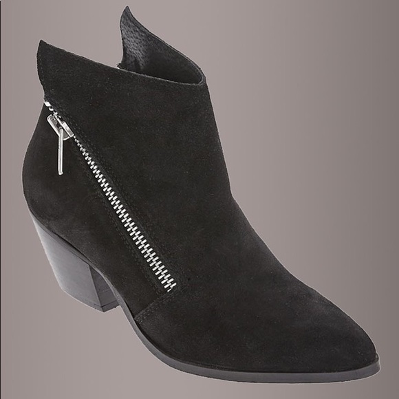 Asymmetrical Distressed Double Zip Ankle Bootie - Picture 4 of 4