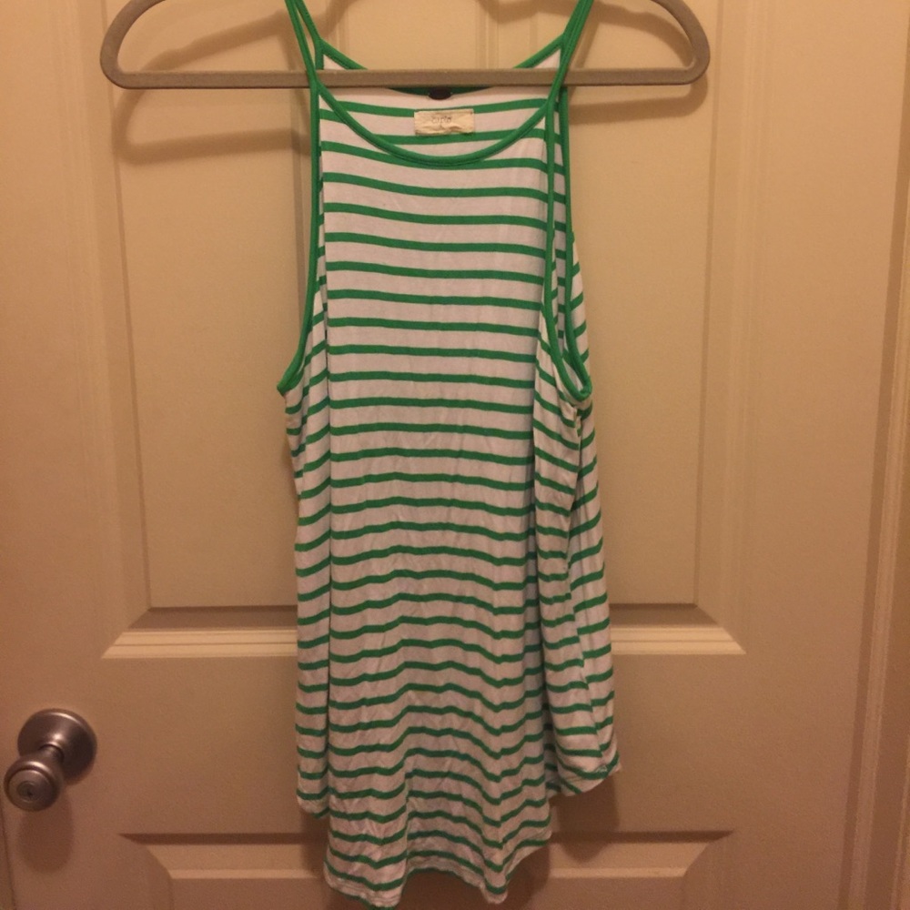 Striped tank, super cute with bralette underneath