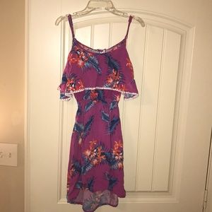 Floral open back dress