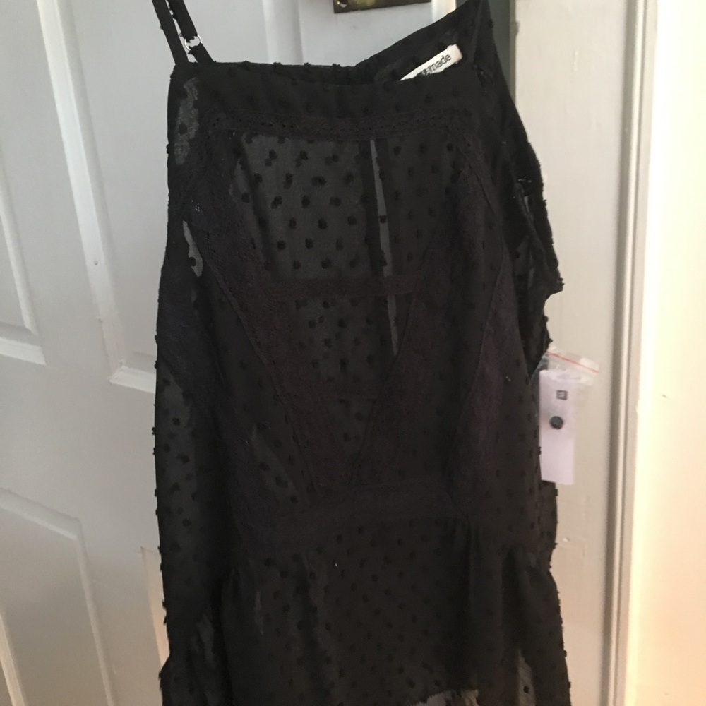Revolve black sheer top