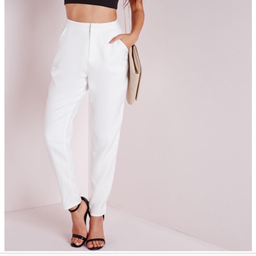 cigarette pants white