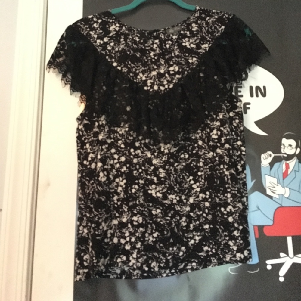 Black & Cream Blouse