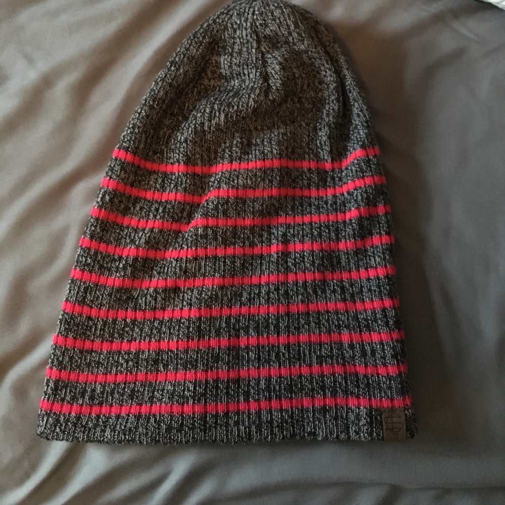 Gray & Pink Beanie