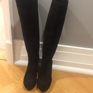 Stuart Weitzman Tall Suede Platform Boots