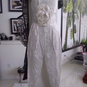 ROBERTO GARCIA SILK WHITE HAREM JUMPER JUMPSUIT L