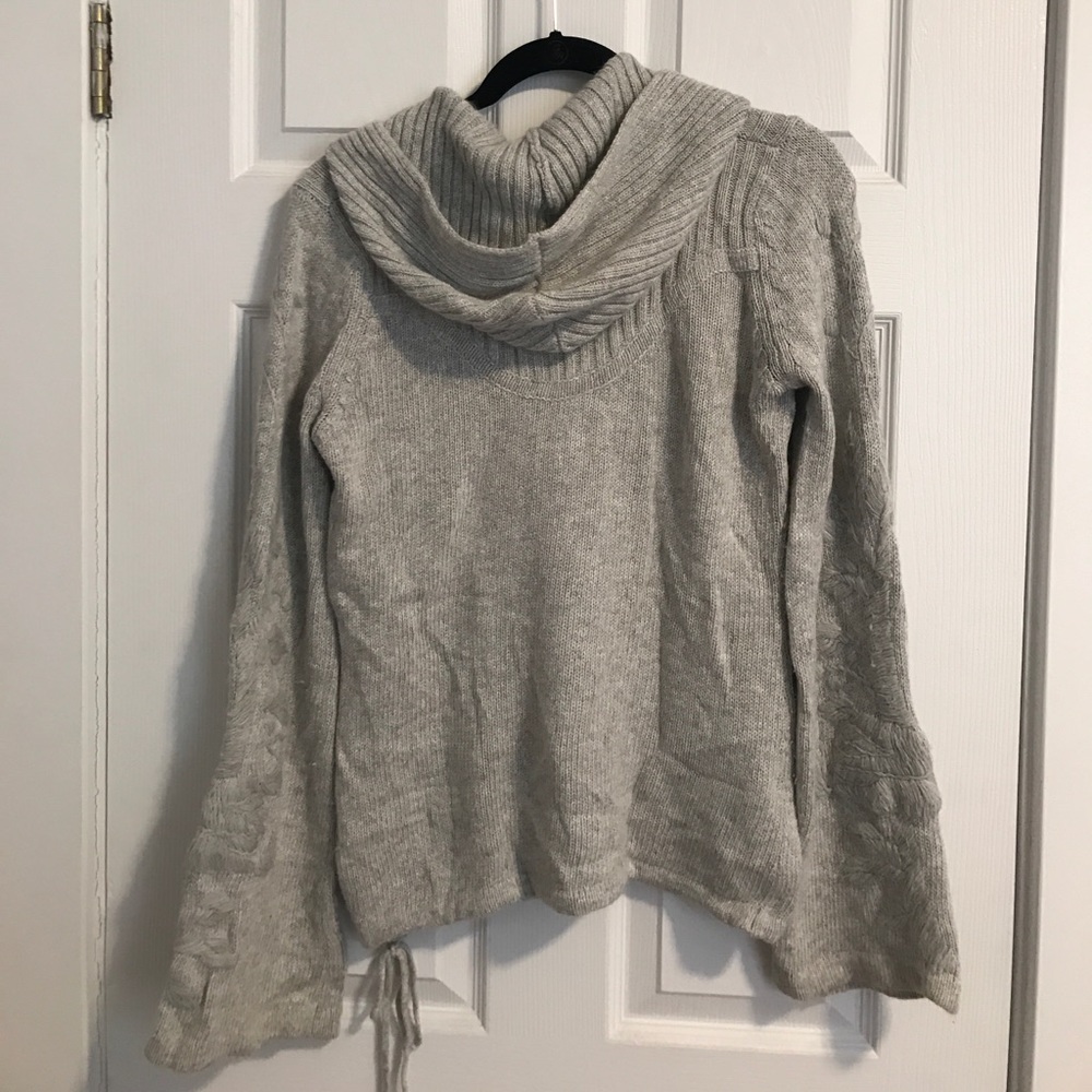 Laurie B embroidered boho hooded sweater cashmere