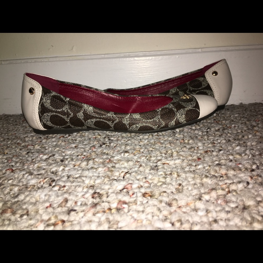 Coach leather flats