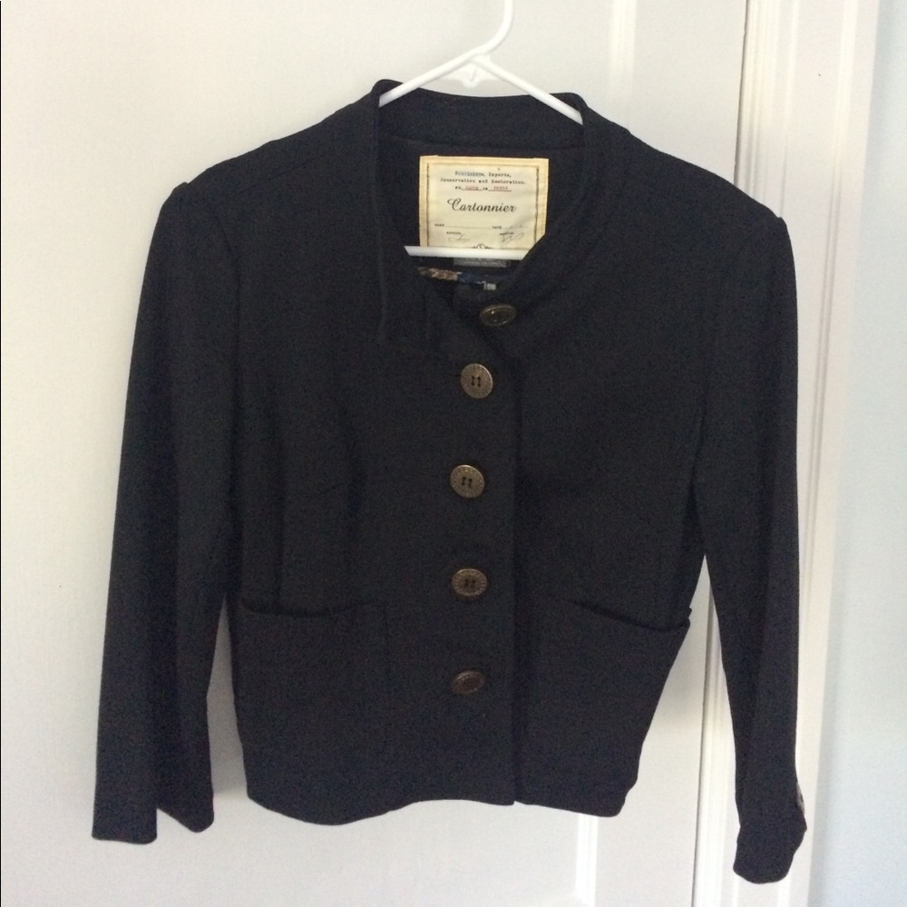 Anthropologie crop ponte knit jacket