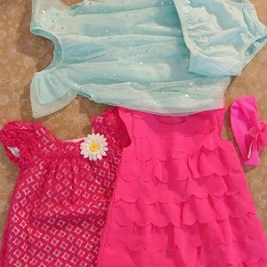 3 Baby 9-12 month Dresses