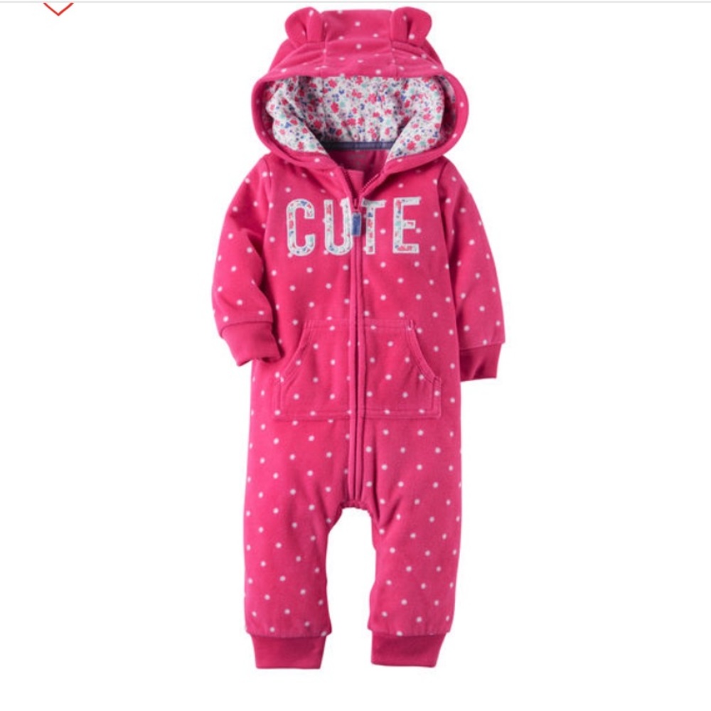 Set of 2 Carter's Infant fleece onesies - Picture 6 of 6