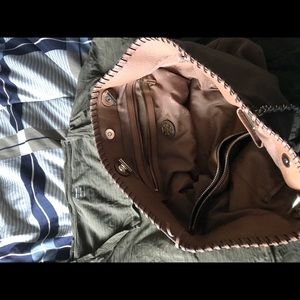 Tory Burch Marion Leather East West Tote (Brown)