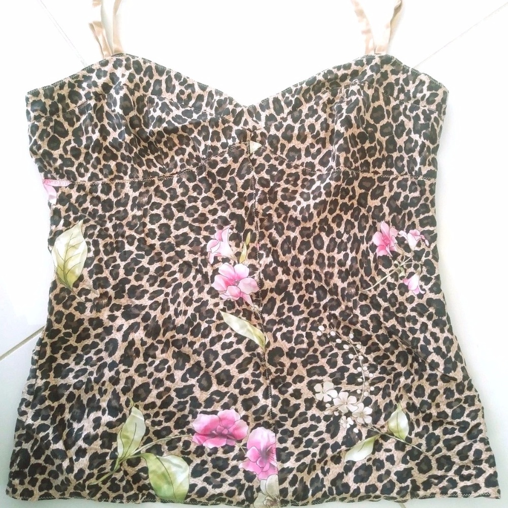 EXPRESS NWOT SILK BLEND SEXY LEOPARD CAMI MD