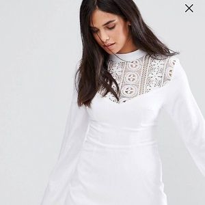 Chic retro white cocktail dress