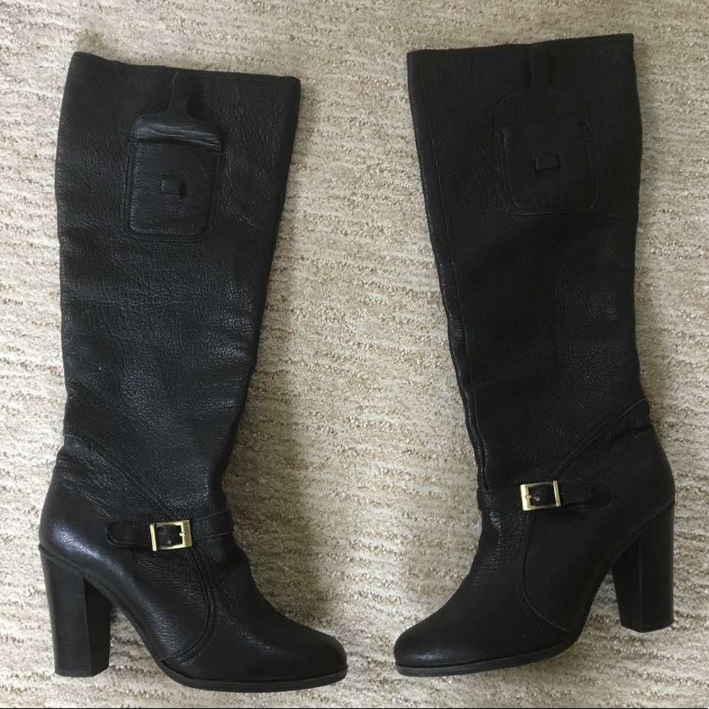 Black Leather Boots...Worn 2x