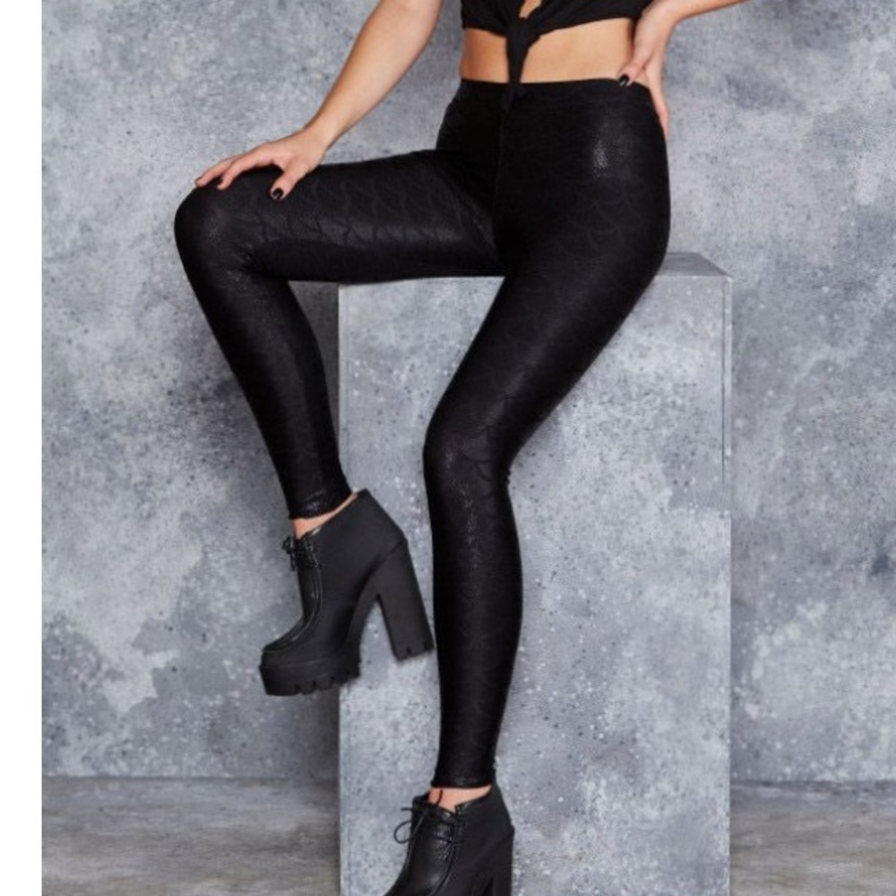 Black Milk Mermaid Midnight Leggings Black Large
