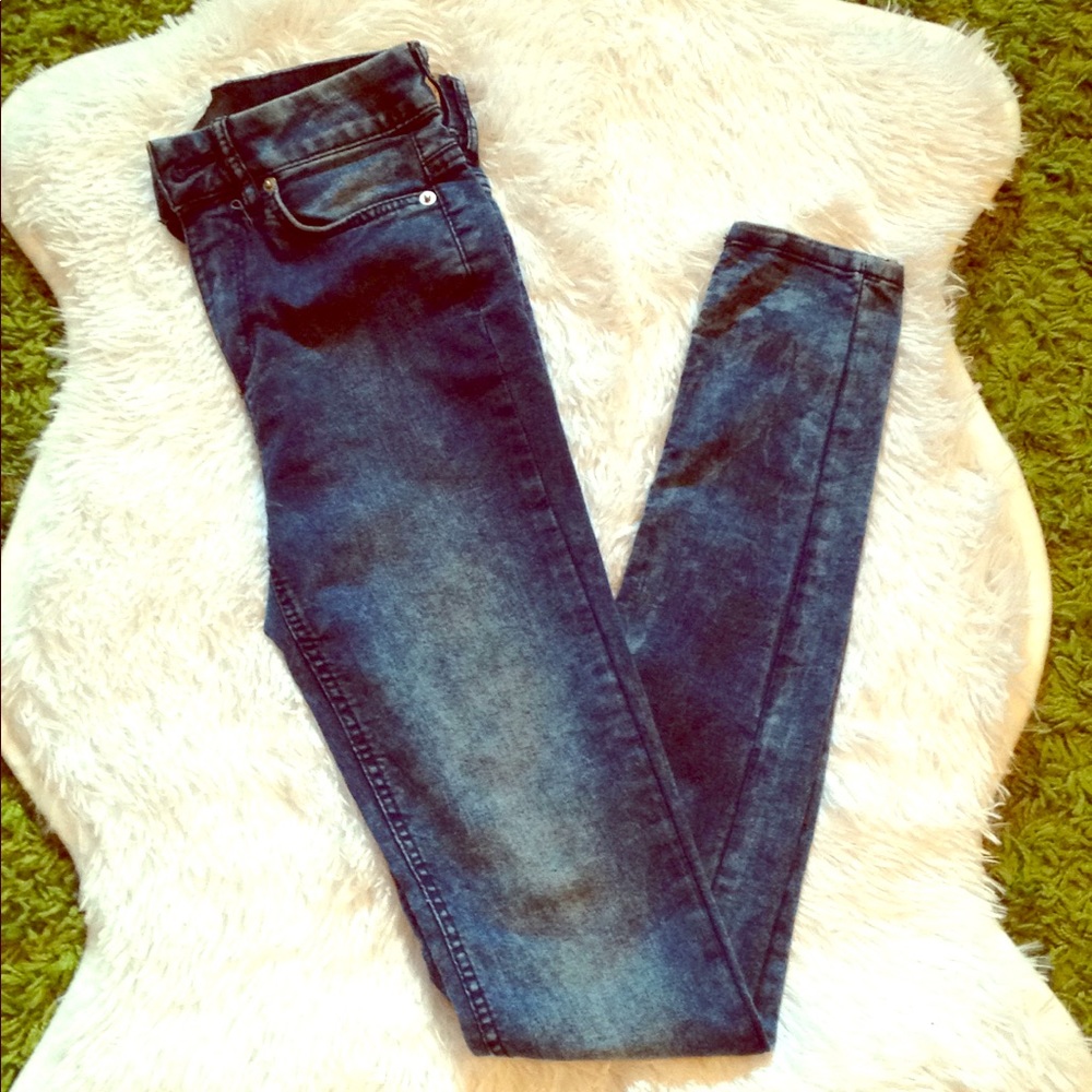 Skinny tye dyed style jeans