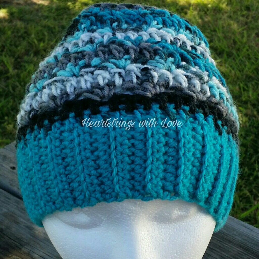 Crocheted Adult Messy Bun/Ponytail Hat