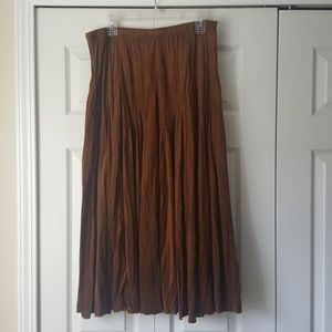 Coldwater Creek Brown Suede Skirt