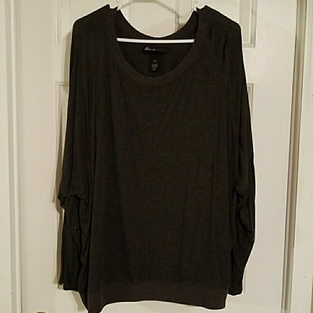 Charcoal Gray Long Sleeve Top