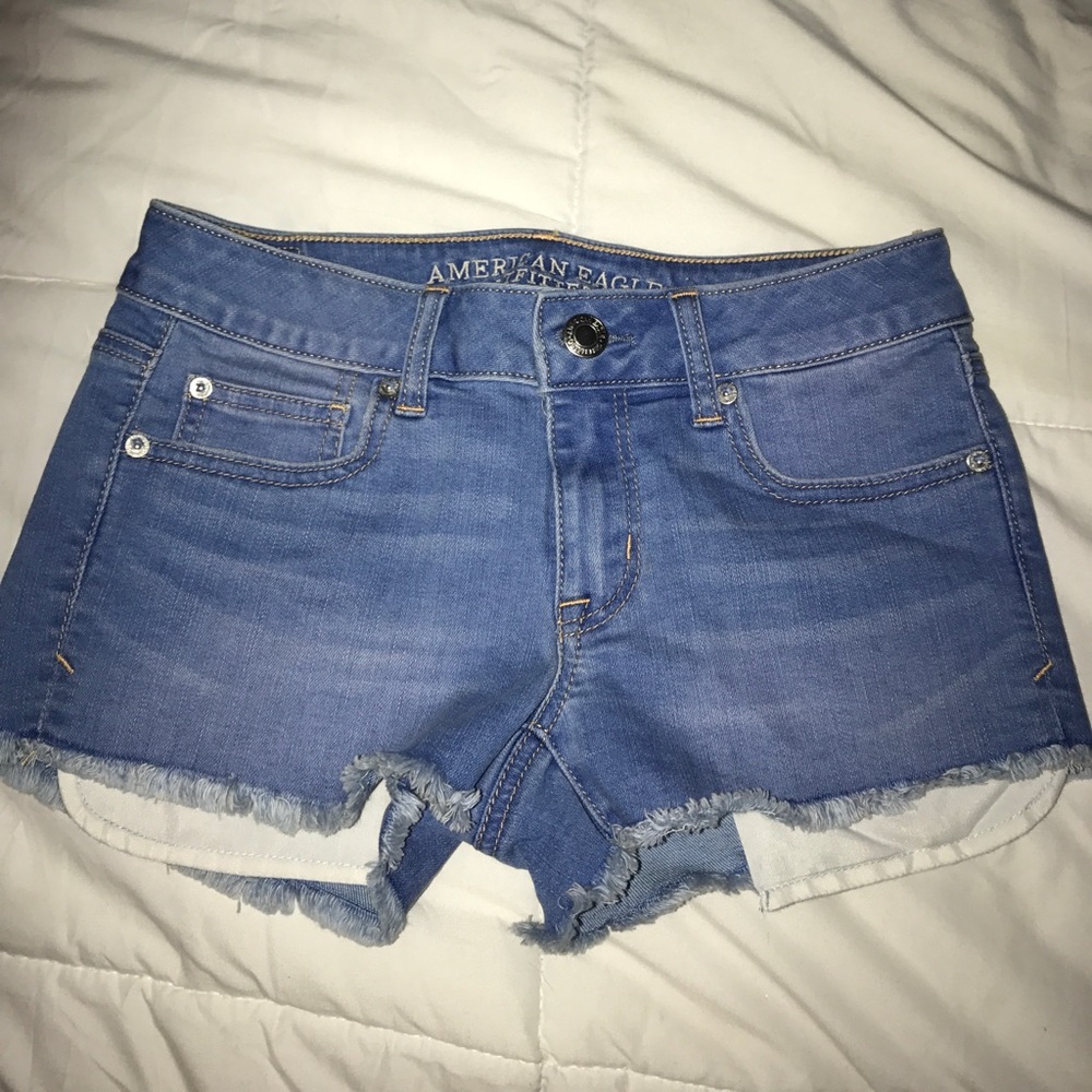 American eagle blue short shorts (super stretchy)