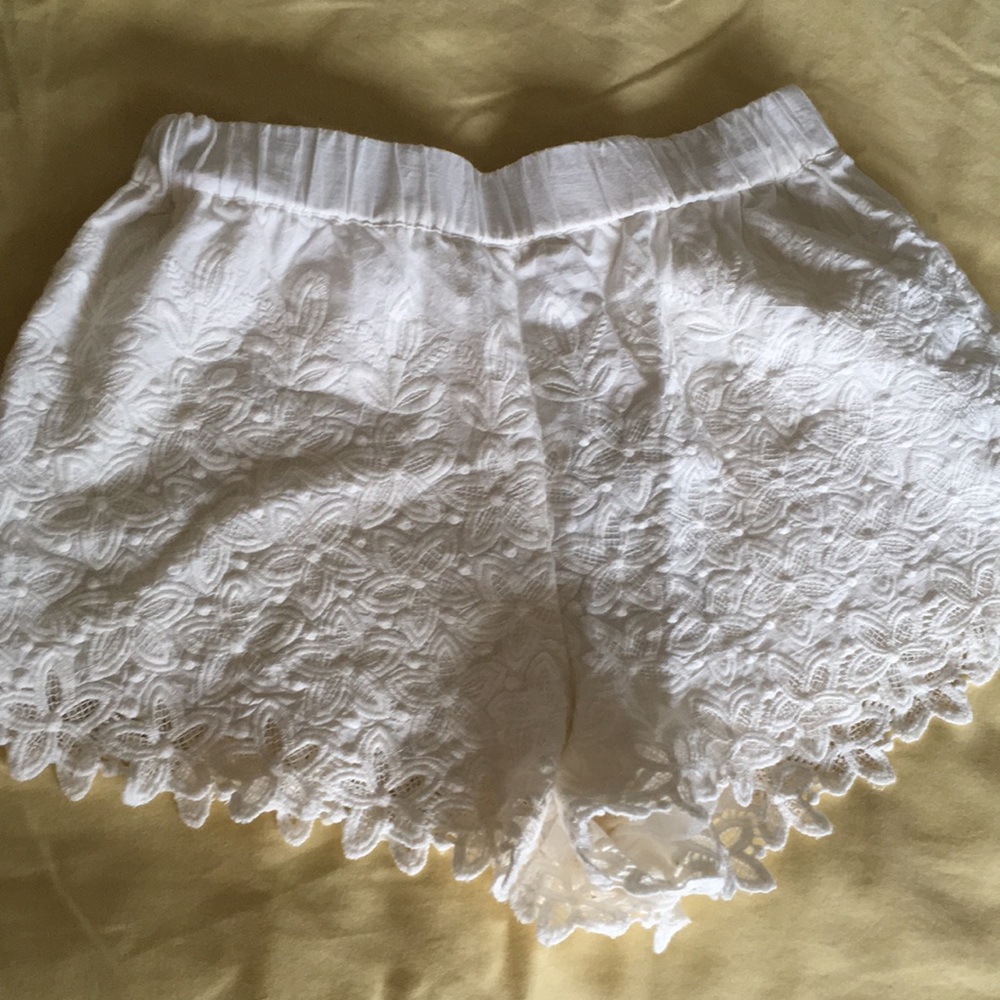 Double Agent White Lace Shorts