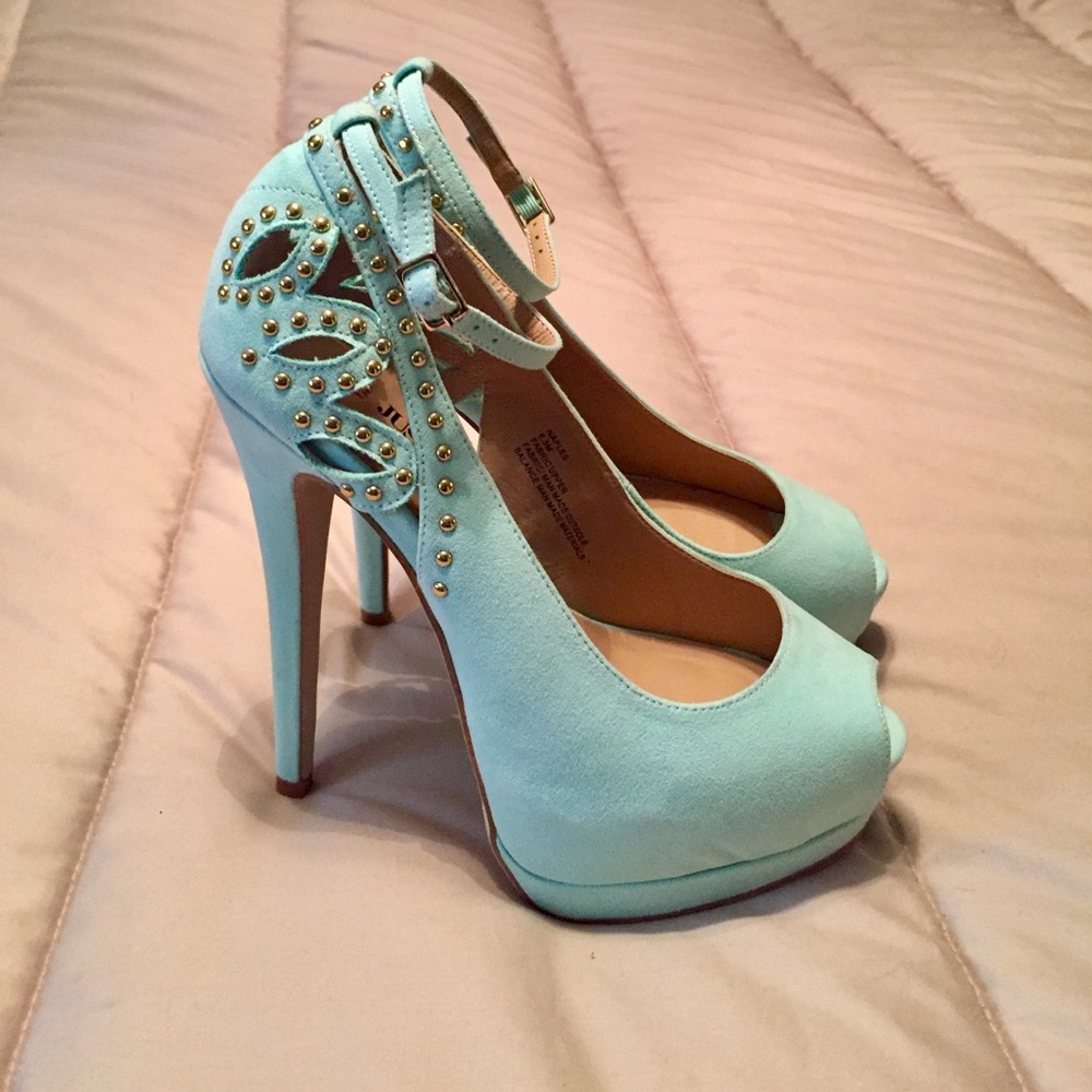 JustFab Women's Peep Toe Platform Pumps