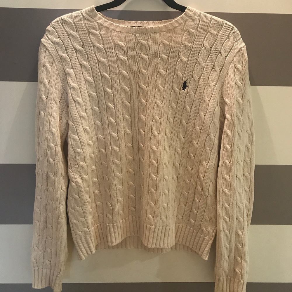 Ralph Lauren White Knit Sweater