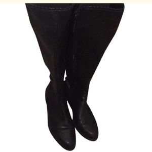 Franco Sarto Black Leather Boots