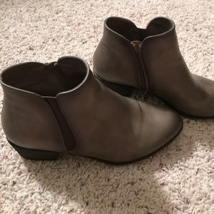 Grey ankle boots