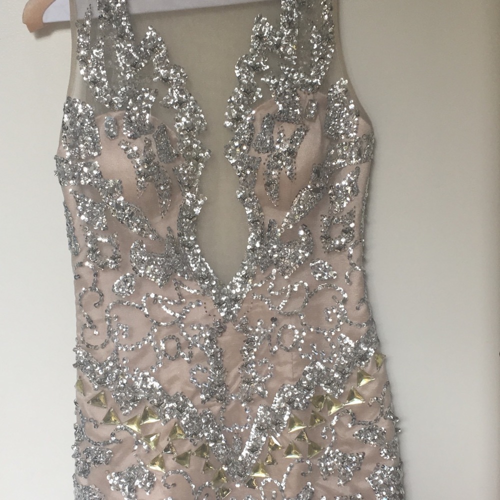 Musani sequin crystal fancy party dress