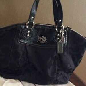 Coach canvas bag with matching wallet