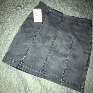 Free People NWT Denim Mini Skirt