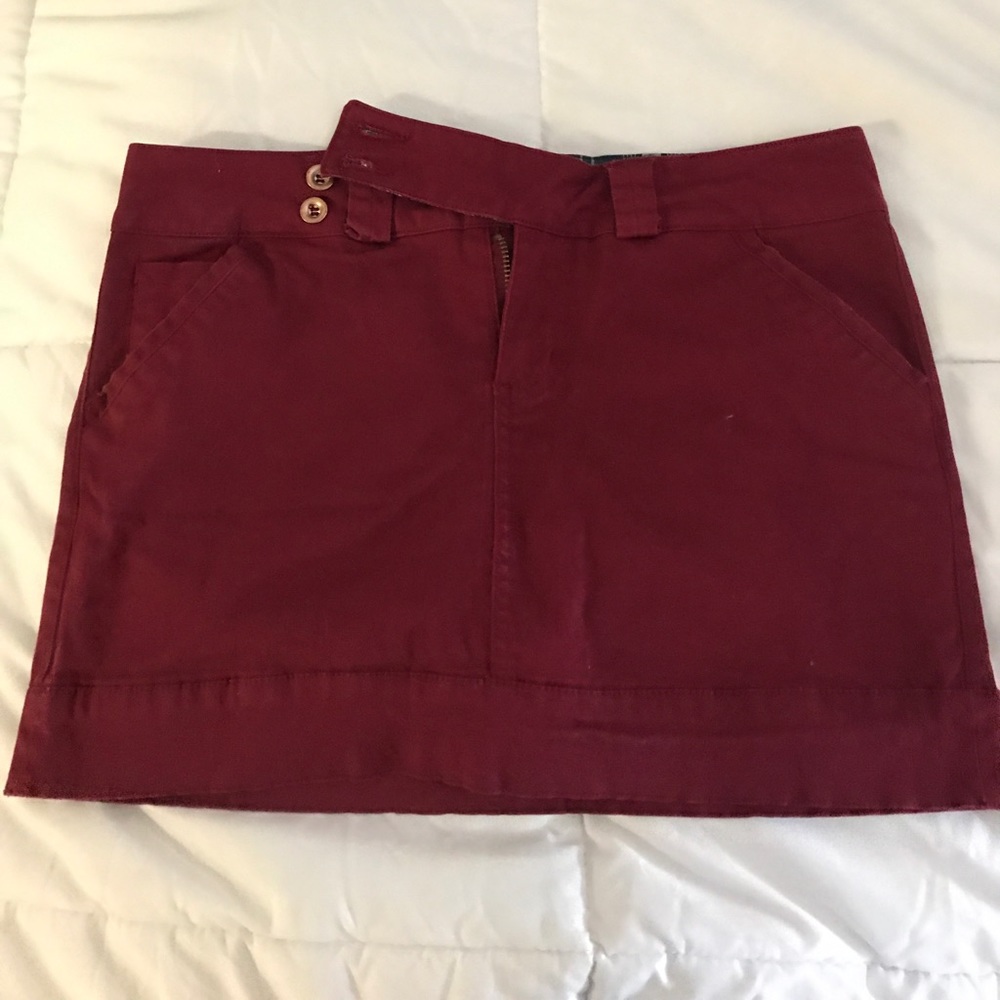 Red mini skirt