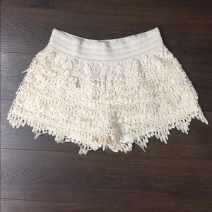 Lace Ruffle Shorts
