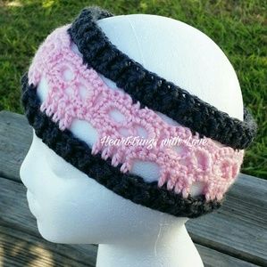 Crocheted Creepy Skulls Headband