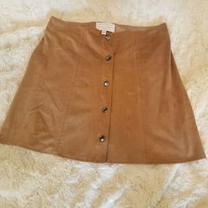 Kendall and Kylie tan suede skirt