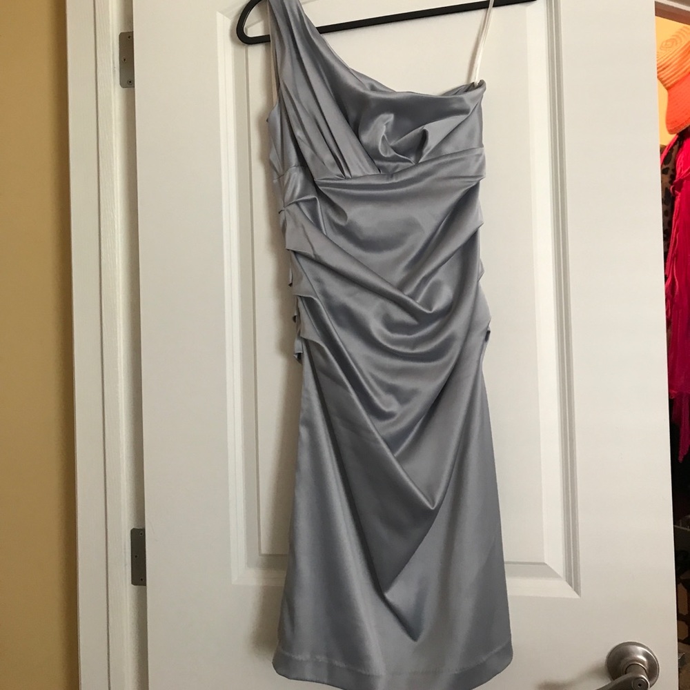 The Limited Silver One-Shoulder dress