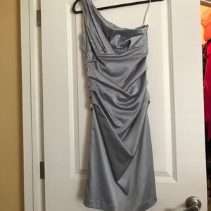 The Limited Silver One-Shoulder dress
