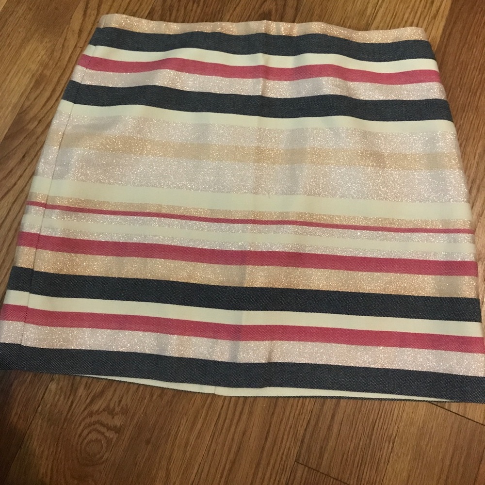 J. Crew Striped Sparkle Mini Skirt 4