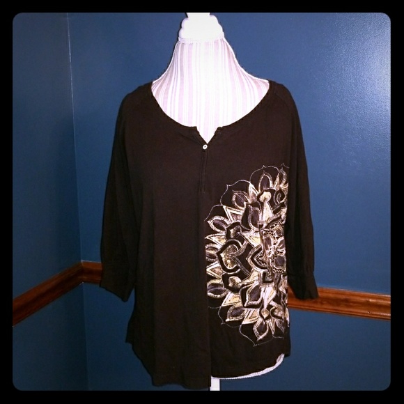 3/4 length Hobo Lucky Brand Top - Picture 1 of 3