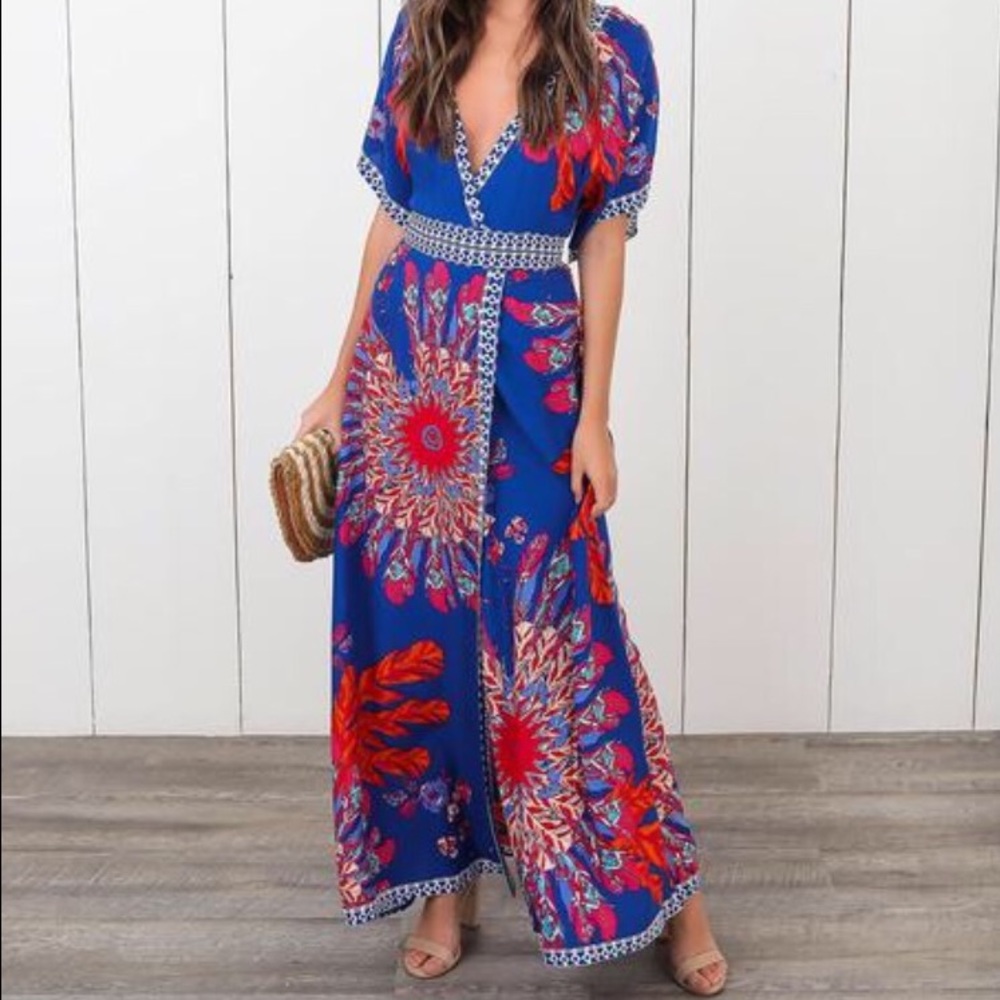 Jazmine kimono maxi dress