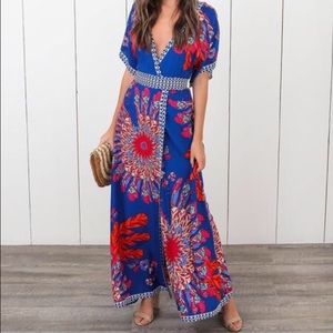 Jazmine kimono maxi dress
