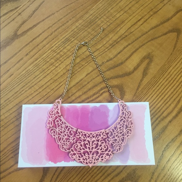 Forever 21 Pink Lace Necklace - Picture 3 of 3